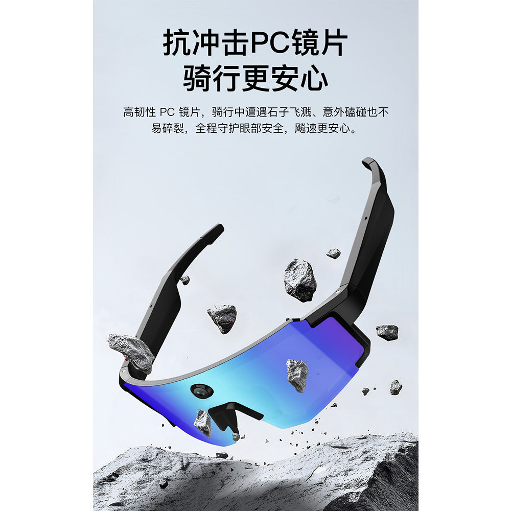 跨境亚马逊运动户外骑行Ai智能眼镜偏光太阳镜800W摄像头拍照录像